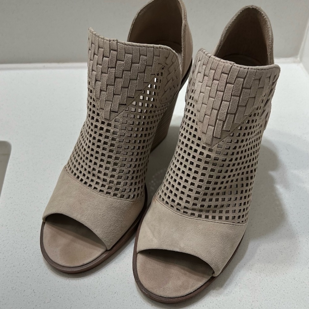 Vince Camuto peep toe booties